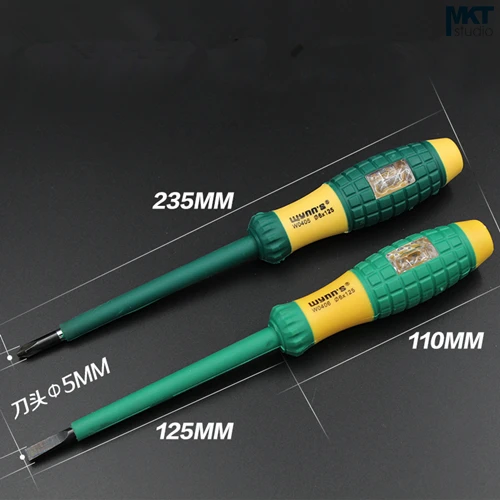 

1Pcs 6mm*125mm Slotted/Phillips Magnetic Screwdriver Test Pencil