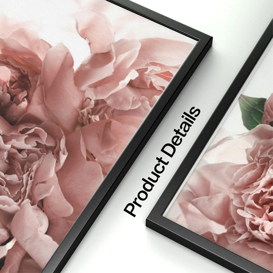 Настенная картина с изображением пиона цветов листьев кактуса растений