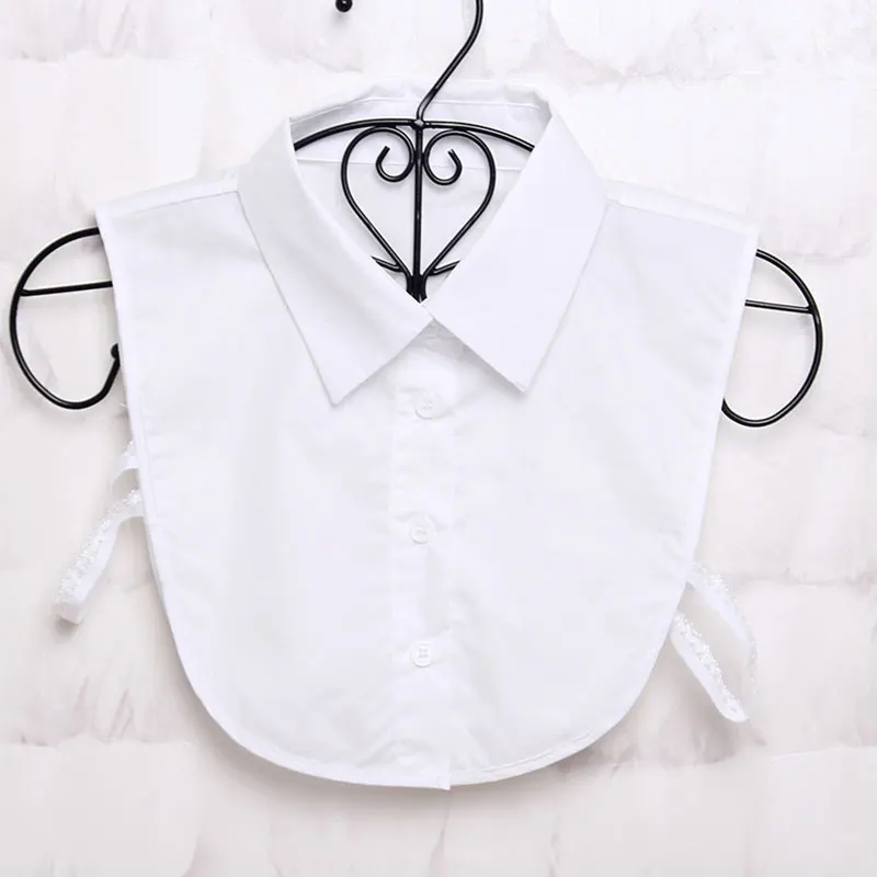 Fioday New Solid Fake Collar for Women White Faux Detachable Collars Lapel OL Blouse Ladies Adjustable Clothes Accessories |