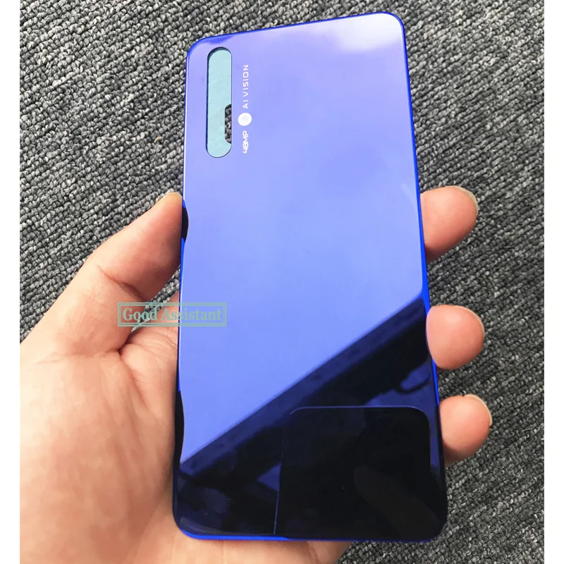 6,3 дюймов, черный/синий/белый, новинка, для huawei Honor 20, задняя крышка, крышка батареи, корпус, чехол, заднее стекло, запасные части