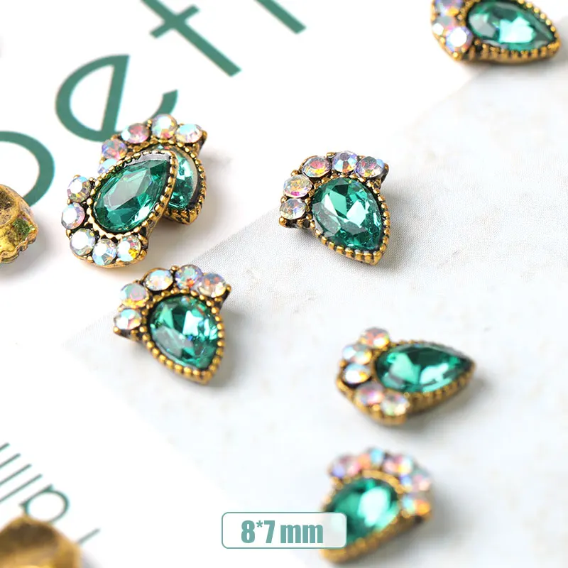 10 шт. античный сплав маркиза 3d дизайн ногтей украшения очаровательные Стразы