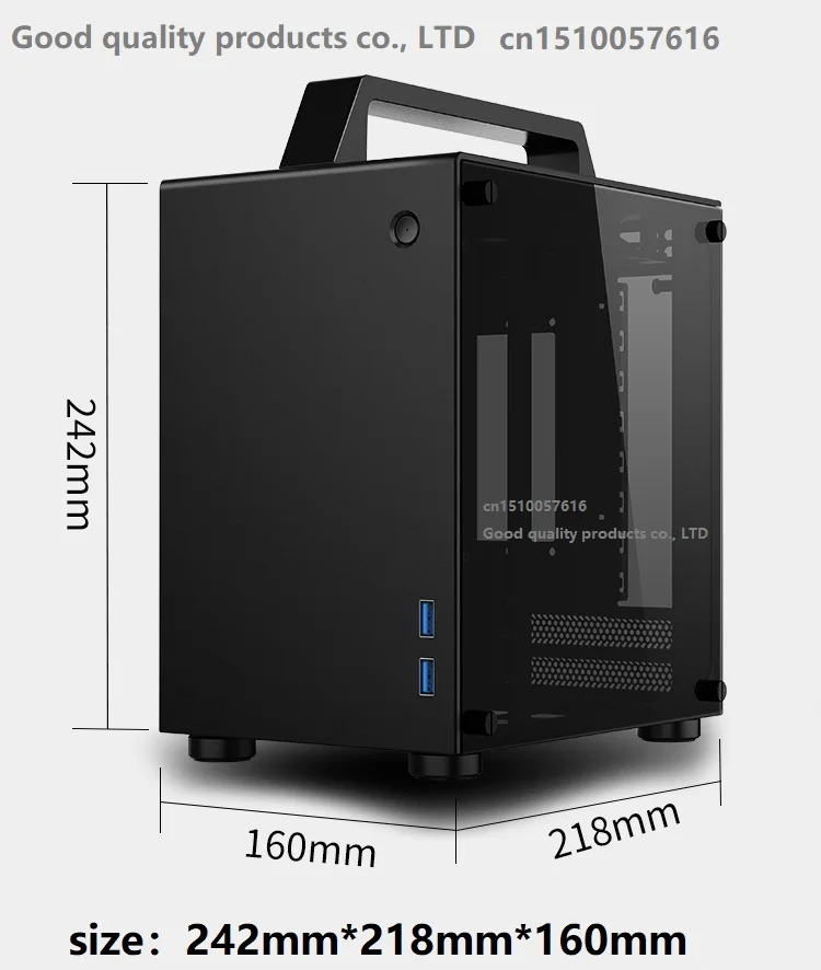 Jonsbo T8 алюминиевый корпус ITX портативный мини маленький чехол для компьютера