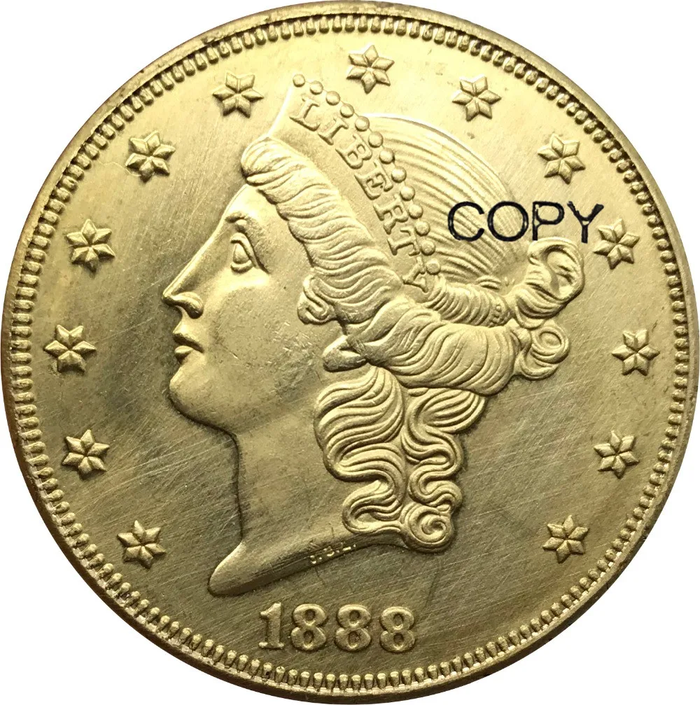 США 20 долларов Liberty Head Double Eagle с девизом Двадцать 1888 s латунные металлические