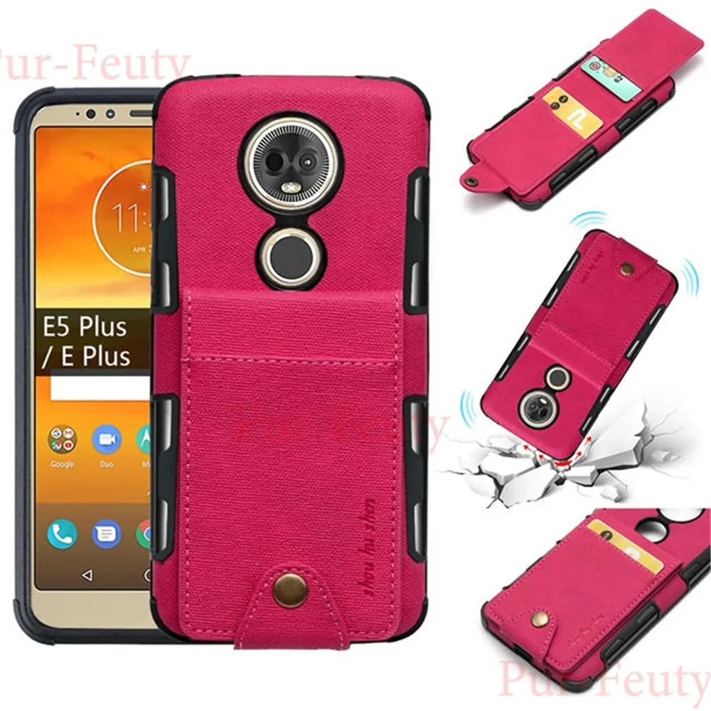 Чехол для moto rola moto E4 XT1767 XT1766 E5 G4 G5 S Plus, тонкий холщовый противоударный чехол с держателем для карт, откидной Чехол для moto g4 g5 g5s plus