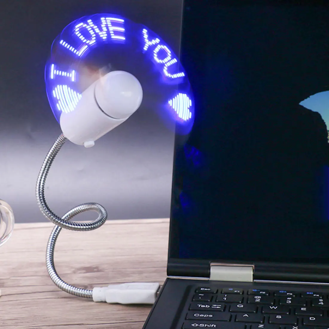 Светодиодный вентилятор гибкий USB гаджеты Реклама USB персонаж вентилятор может перепрограммировать любые текстовые слова программируемый