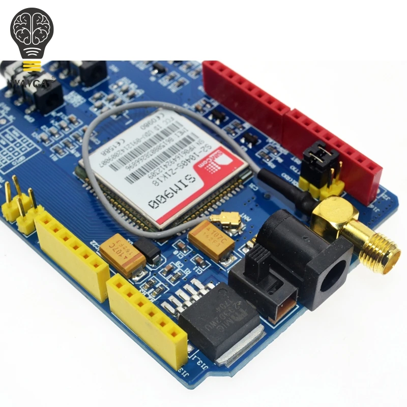 Комплект модуля WAVGAT SIM900 850/900/1800/1900 МГц GPRS/GSM для Arduino|Интегральные схемы| |