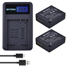 Аккумулятор BLG10 для Panasonic Lumix GF6,GX7,GX80,GX85,GX7 Mark II,LX100,D-Lux, с ЖК-дисплеем, 2 шт.