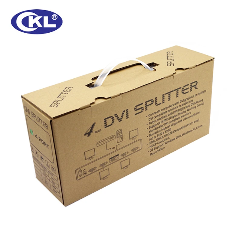 CKL DVI 94E 4 порта сплиттер 1x4 коробка|ckl|boxbox box |