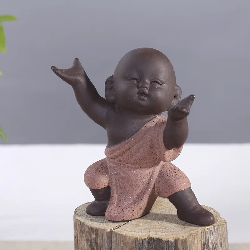 1 шт. маленькая статуя Будды кунг фу маленький монах Чай Аксессуары для домашних