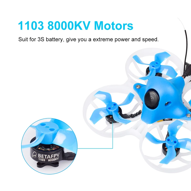 Квадрокоптер Beta75X Whoop (3S) с F4 2 4S AIO 12A FC по индивидуальному заказу EOS2 1103 8000KV мотор XT30