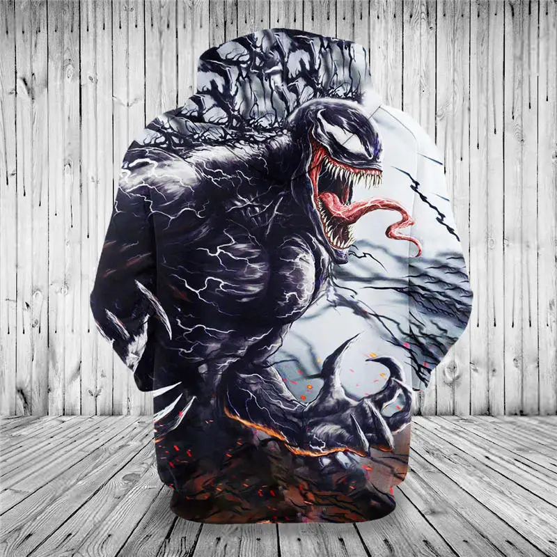 Горячая новинка Толстовка заказной Веном 3D печатных толстовки уникальные пуловеры топы мужская одежда Прямая поставка F115
