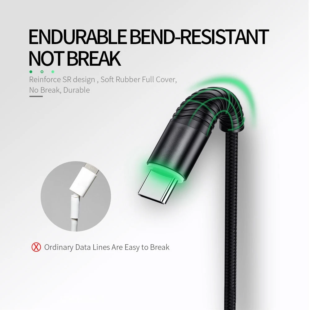 YKZ 3A USB C кабель для samsung Galaxy S10 S9 type быстрой зарядки данных type-C Redmi note 7 USB-C зарядное
