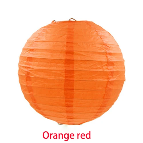 Orange 16 дюймов бумажный подвесной фонарь фестиваль складные фонари для свадьбы ребенка день рождения комнаты потолочные подвески diy украшения - Цвет: Orange