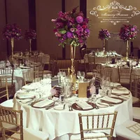 Wedding Gold Silver White Decoration Bling Centerpiece Marriage Center Table Decor Flower Vase Event Flower Arrangements