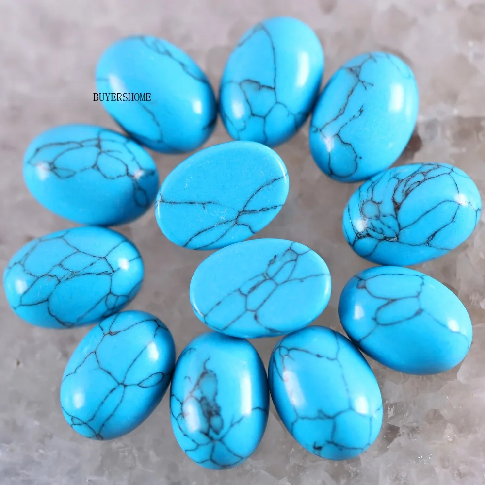 BUYERSHOME 5Pcs 15x20MM Natural Multi Color Stones No Drilled Hole Oval Cabochon CAB Bead For DIY Jewelry Making Ring K1500 | Украшения и