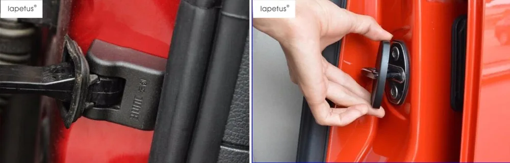 

Lapetus Accessories For Volkswagen T-Roc T Roc 2018 - 2023 Door Arm Stop Rust Waterproof + Lock Protector Molding Cover Kit