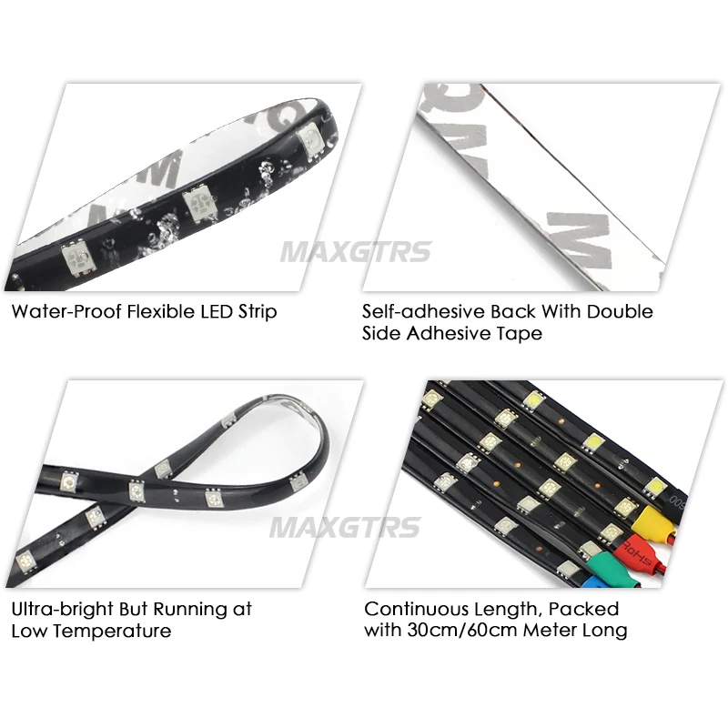 4x60 см 30 синий/зеленый/красный/белый светильник 5050 12 SMD высокая мощность