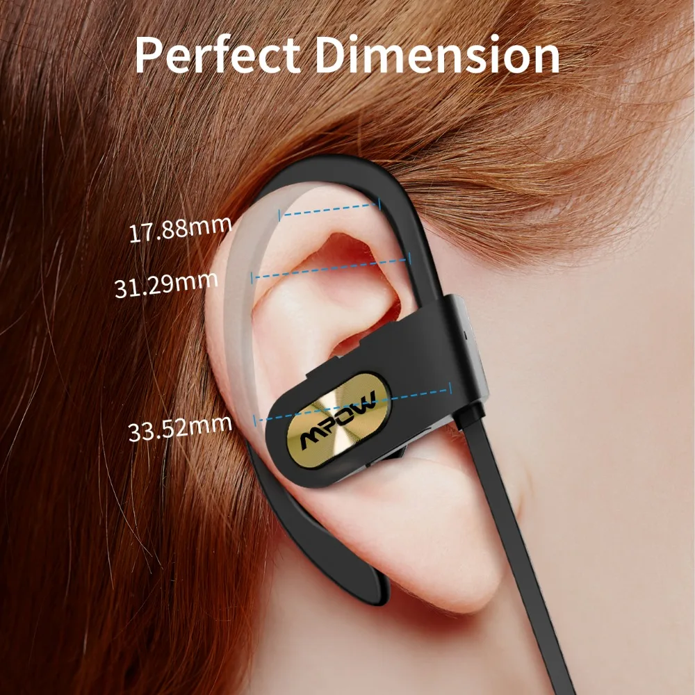 Mpow пламя ipx7 водонепроницаемые беспроводные наушники HiFi стерео спортивные наушники 8-10 h время игры для iPhone Xiaomi huawei samsung
