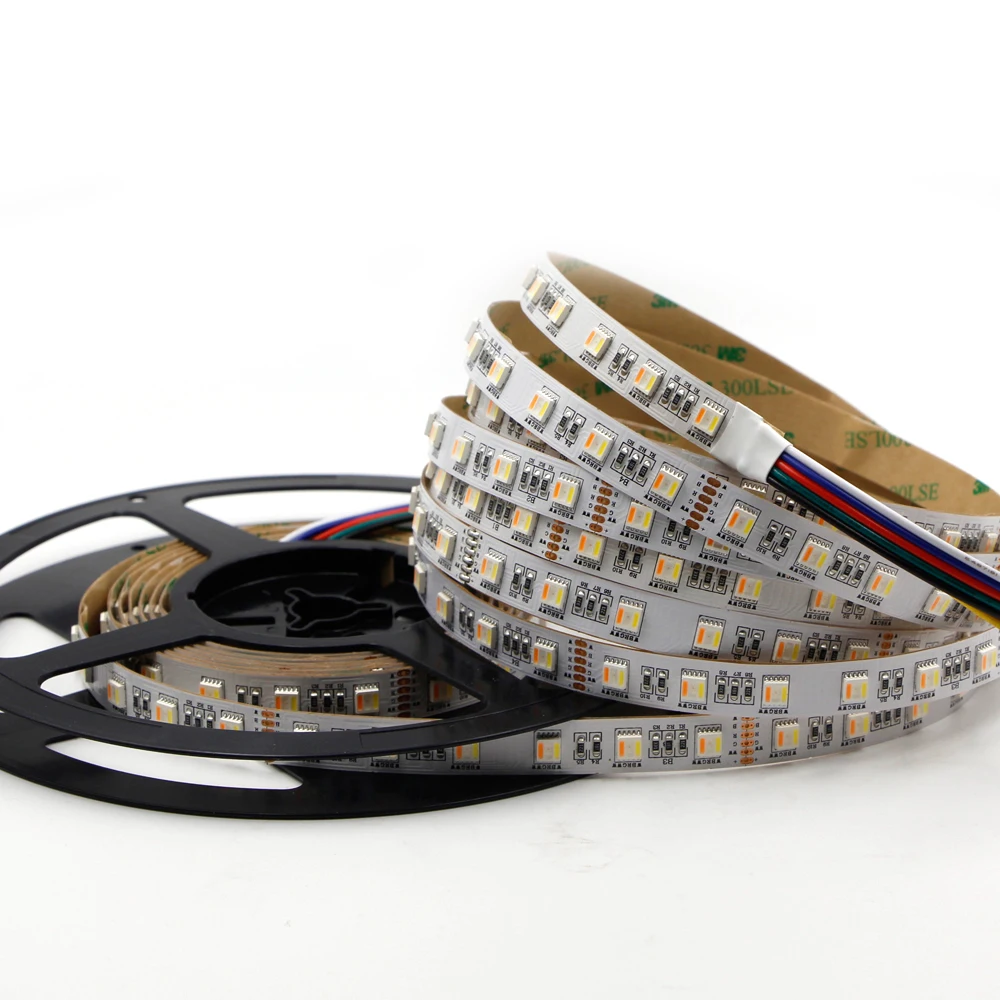 SMD 5050 RGB + CCT Светодиодная лента Водонепроницаемая 5 м 300LED DC 12 В 24 в CW WW RGBW RGBWW Fita