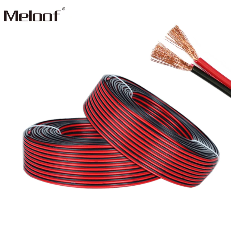 10 м 20 м/лот 16 18 awg Электрический провод из луженой меди 2 контактный красный черный