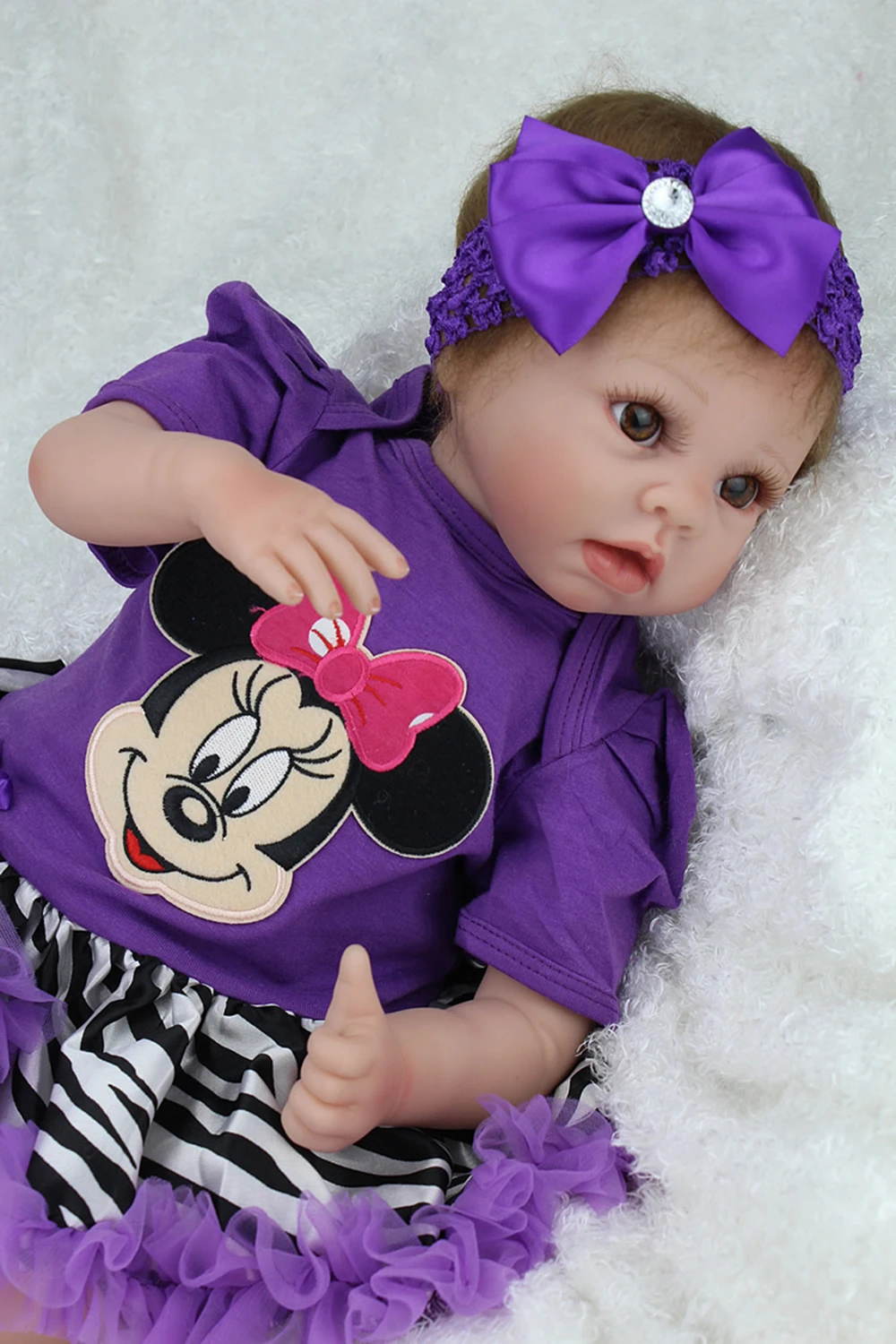 55 см 2" Reborn baby куклы игрушки силикона Винил новорожденных реалистичные ребенка с одеждой и соску детский день рождения игрушки Brinquedos