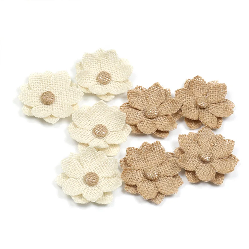 5pcs/lot 6.5cm Linen Artificial Flowers Head For Wedding Home Decoration DIY Scrapbook Accessories Crafts Ornaments LX496 | Дом и сад