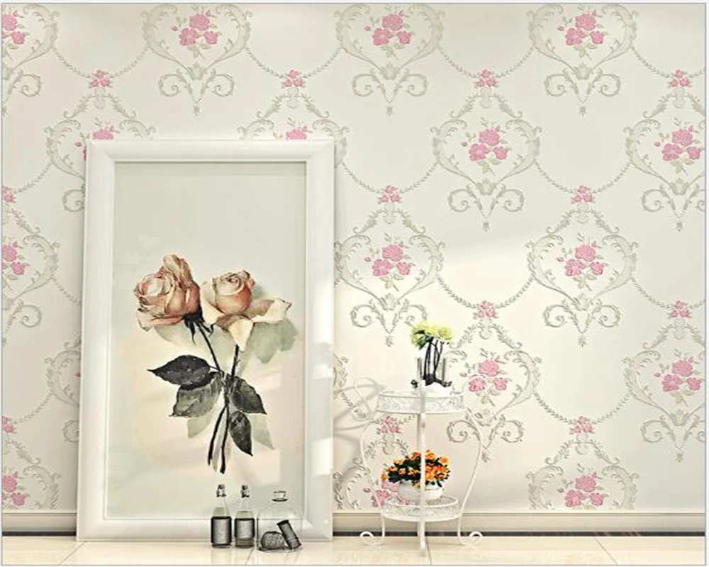 

Beibehang 3d wallpaper three - dimensional European pastoral wallpaper living room sofa bedroom television background wallpaper