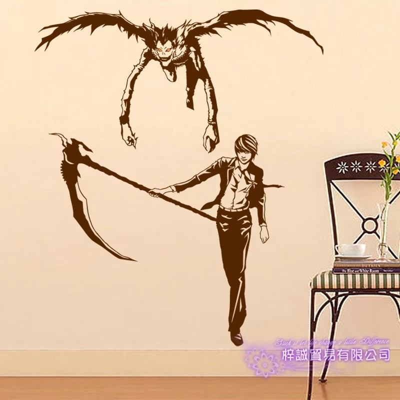 Наклейка на стену Death Note Виниловая наклейка декоративное украшение для дома