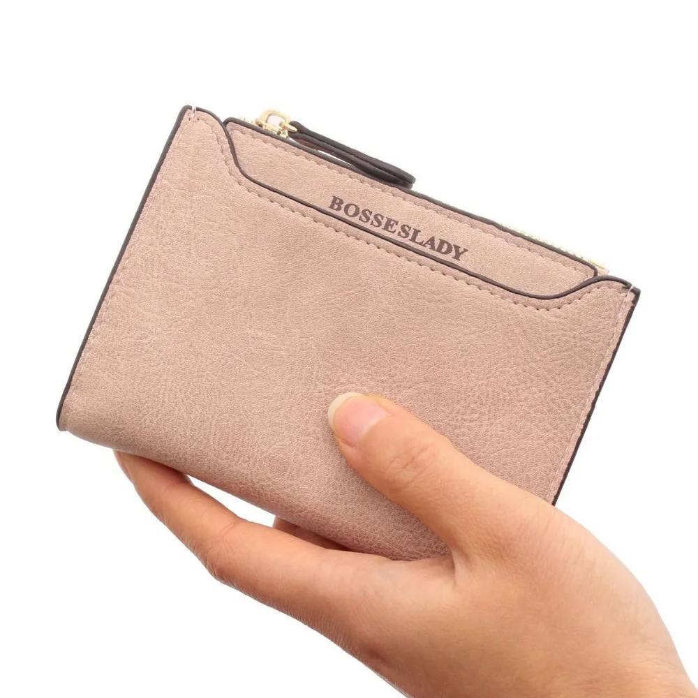 High quality matte PU leather Womens Wallets Purses female letter purse zipper coin wallet multifunction Ladies card holders 25# | Багаж и