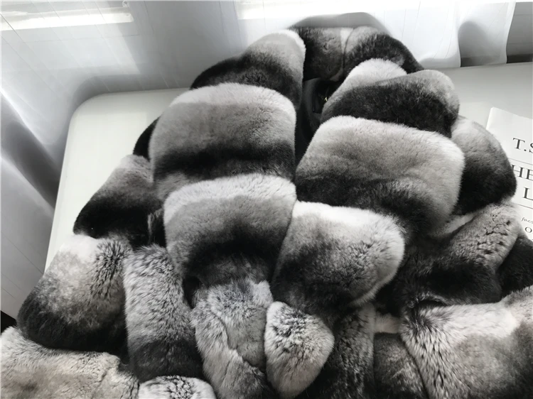 OFTBUY/2021 зимняя куртка для женщин пальто из натурального меха кролика Рекс верхняя