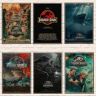 Постер Фильма Парк Юрского периода, динозавр, мир Юрского периода, ретро крафт-бумага, постер, настенные наклейки, украшение для дома, Настенный декор A1