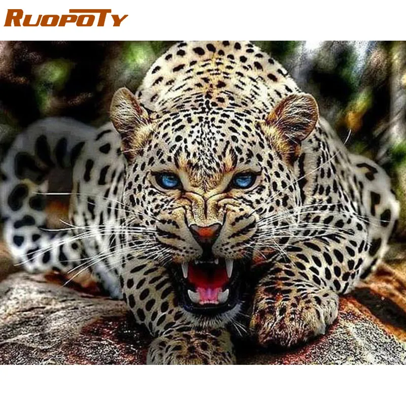 Ruopoty рамка Жираф Diy картина по номерам набор животные Раскраска по номерам современные стены искусства изображения пронумерованы домашний декор - Цвет: 1957