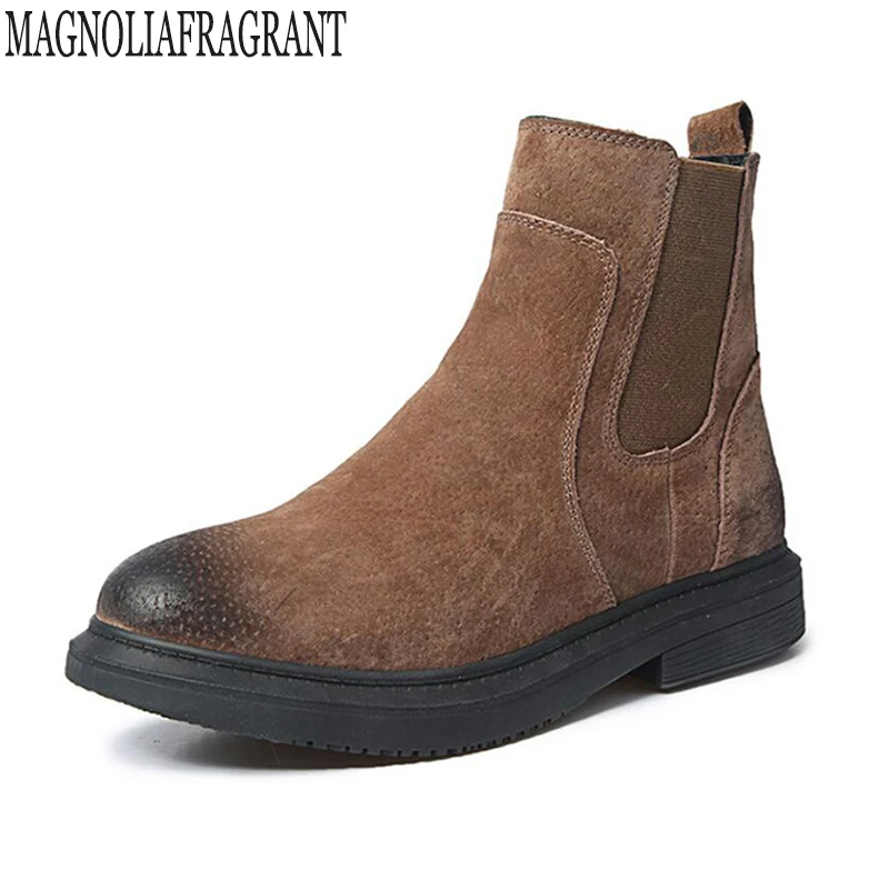 Новинка 2018 осенние модные сапоги женская обувь ботинки челси из натуральной кожи