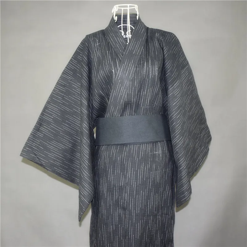Традиционное японское мужское кимоно, мужской Халат Yukata, хлопок, мужской банный халат, кимоно, одежда для сна, пояс Obi, купить отдельно