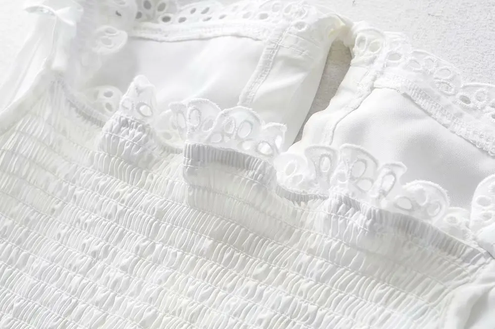 Slim Sleeveless Waist Elastic Summer Shirts White Bust Tie Cross Women Crop Top Lace Camis | Женская одежда