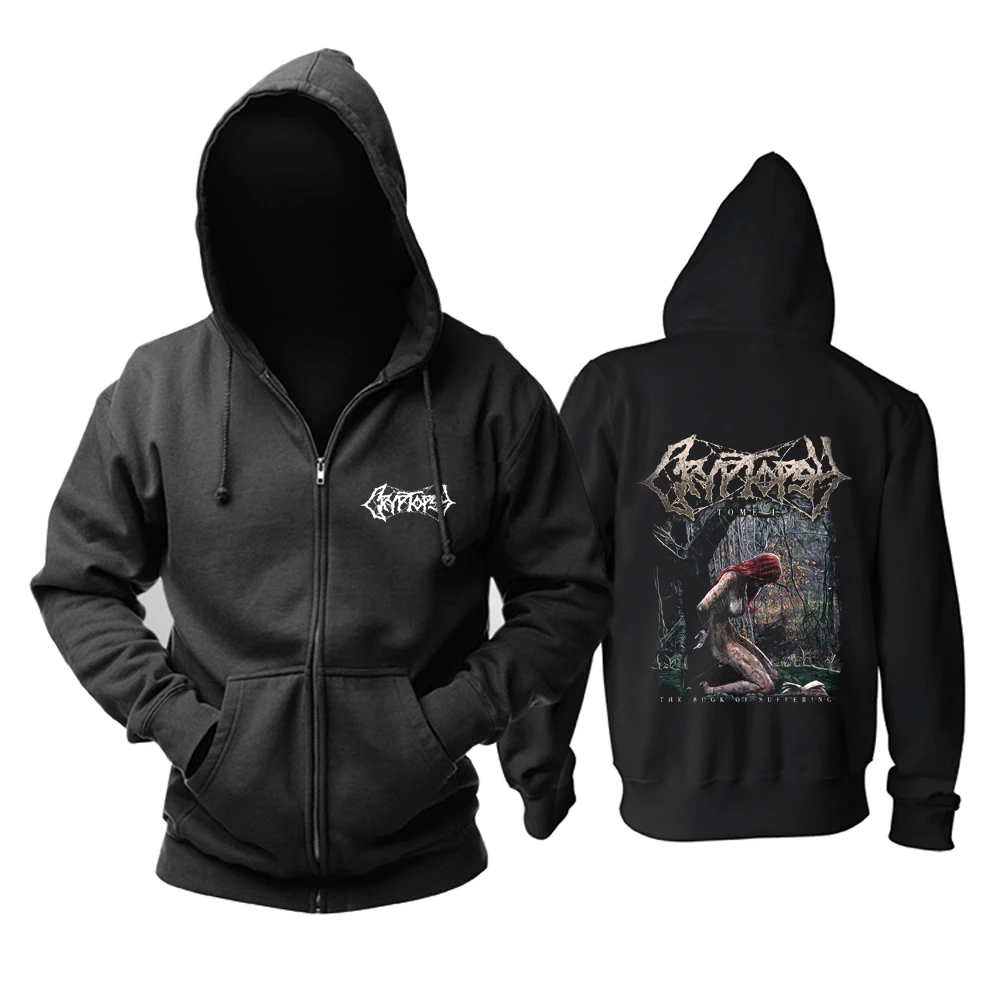 5 Designs Cryptopsy Rock Brand Nice Soft Warm Zipper Hoodies Sweatshirt Death Metal Sudadera Shell Jacket Fleece Outerwear