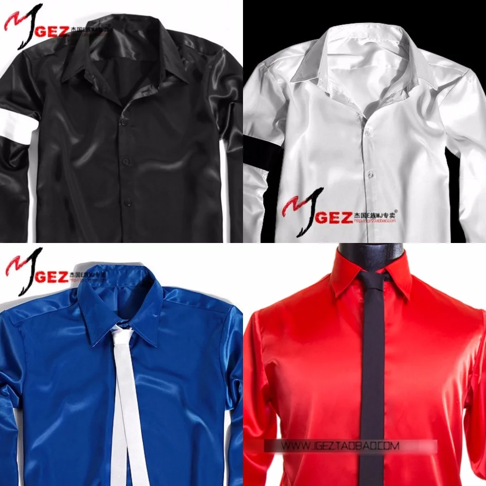 MJ Michael Jackson Black and White Dangerous Red Shirt for Show