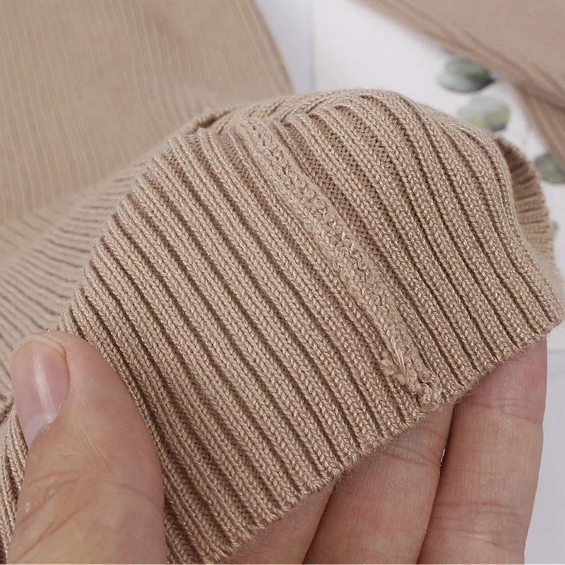 BYGOUBY Basis Женский пуловер свитер Осень-зима тонкий топ на шее высокая эластичность