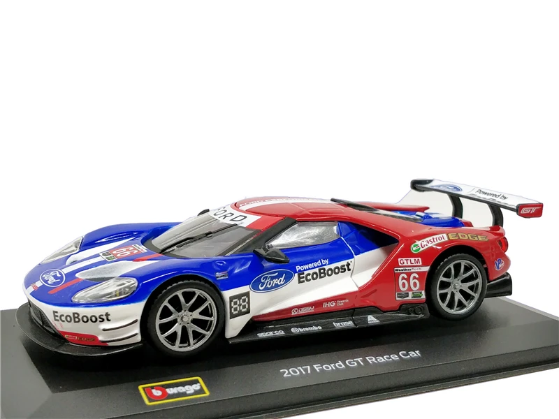 Bburago 1:32 Ford GT Гоночная машина 24h Le Mans литая модель автомобиля Миниатюрный гоночный автомобиль