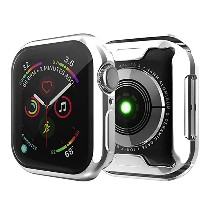Ультратонкое покрытие из ТПУ бампер для Apple Watch Case Series 4 44 мм 40 мм протектор экрана мягкий тонкий полный чехол для iWatch