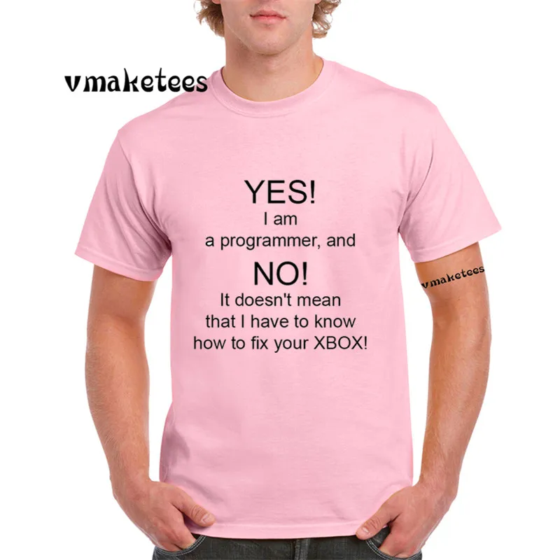 Мужская забавная Футболка с принтом I Am A Programmer Geek летняя повседневная футболка