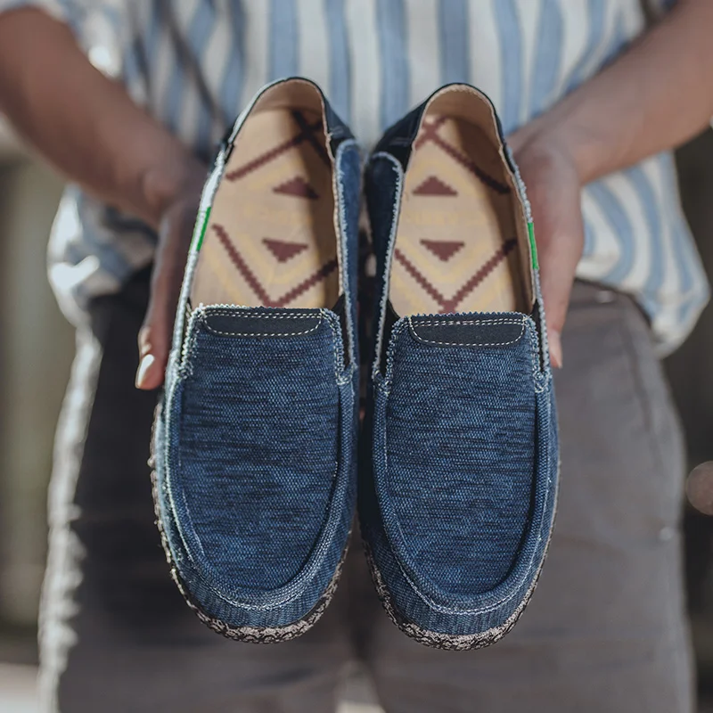 Big Size Spring/autumn Mens Shoes Casual Breathable Fashion Canvas Men Sneakers Slip on Loafers Boat | Обувь