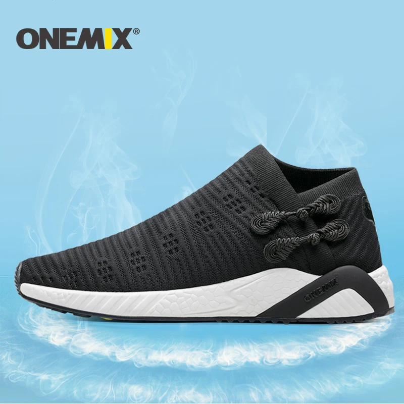 ONEMIX 2019 new men road running shoes light cool breathable sneakers women socks-lik running shoes Chinese elements sneaker men