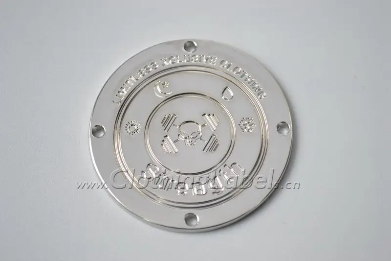 Пользовательские металлические этикетки для сумок одежды обуви гравированный