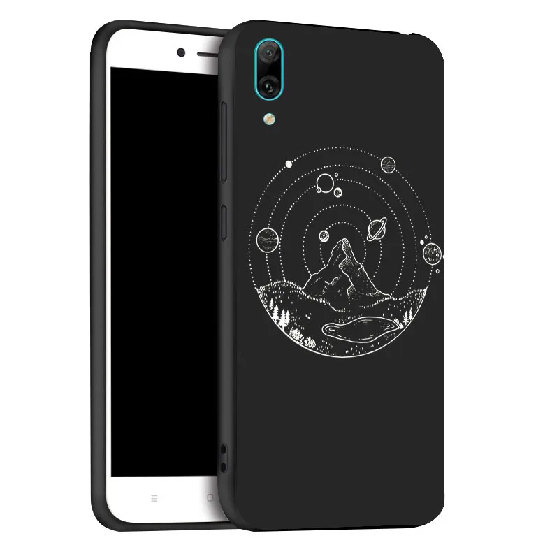 Чехол для huawei P Smart чехол s Coque космическая Луна астронавт чехол для телефона на huawei Y7 Y6 Y5 Prime Y9 чехлы - Цвет: x049