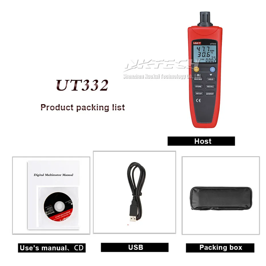 UNI-T цифровой измеритель температуры и влажности UT332 UT331 термо-гигрометр термометр