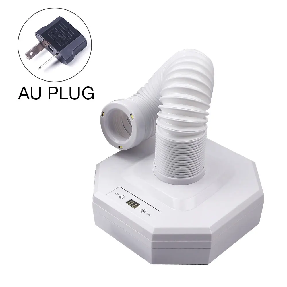 AU PLUG 60 Вт пылеуловитель для ногтей мощный вентилятор для маникюра салонный всасывающий пылеуловитель машина пылесос вентилятор для всасывания пыли для ногтей - Цвет: AU PLUG