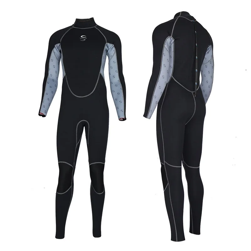 SLINX Men 2mm One-piece Slim Wetsuits High-elastic Neoprene scuba Diving Suit Full Body  Swimsuits  for cold water Keep Warm