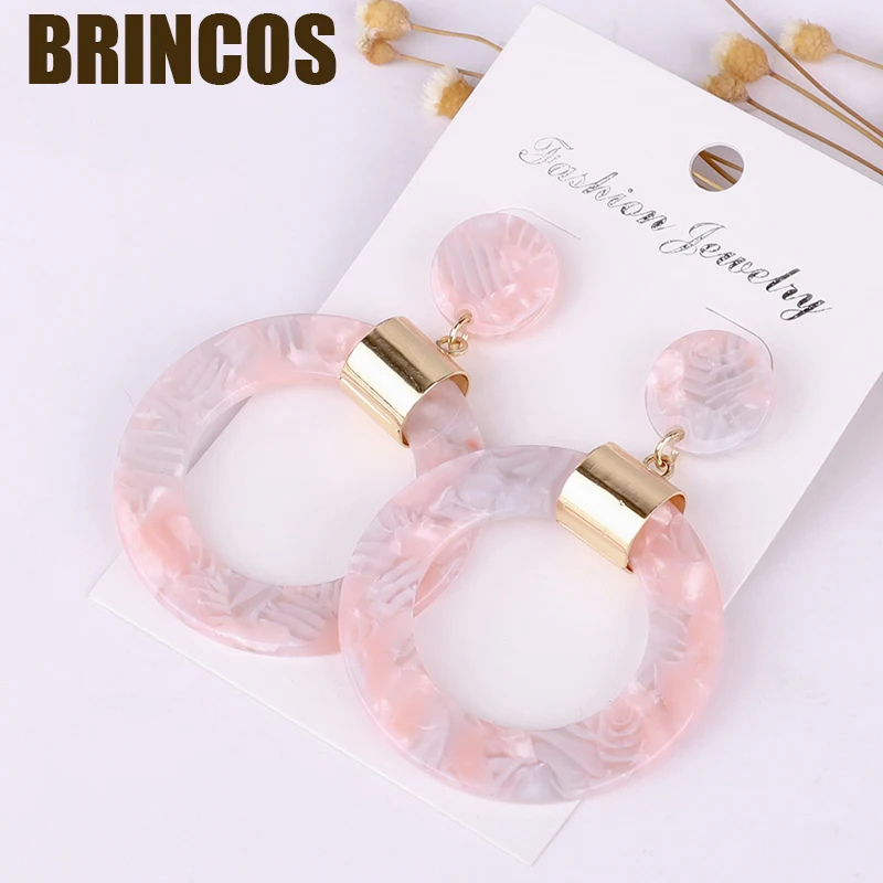 Версия handmadeCC сережки blueearringsblueearrings акриловые серьги женские орнаменты богемные золотые осыпающиеся ретро звезды корейские