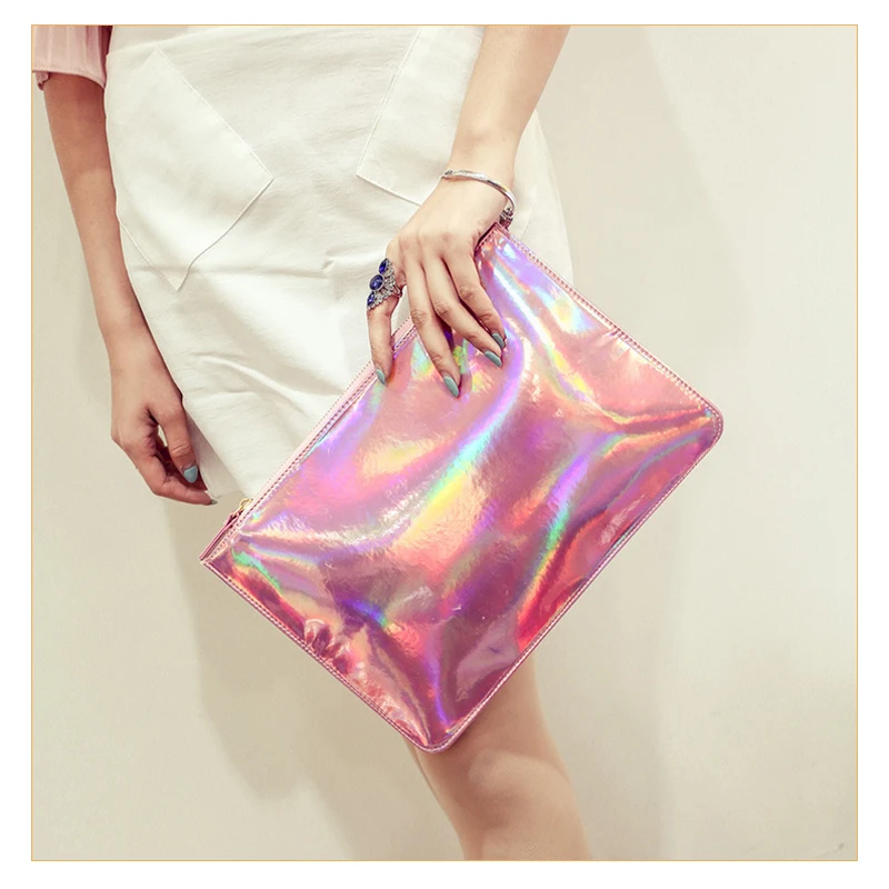 Blascher хит продаж женские сумки новые модные вечерние с лазером Голограмма конверт